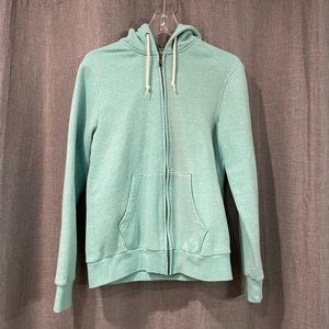 Cyan Zip-up Hoodie